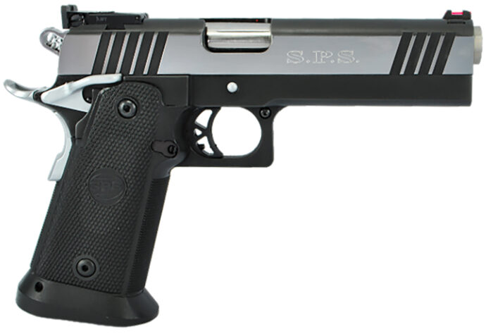 TriStar 85674 SPS Pantera 1911 9mm Luger 18+1, 5" Stainless Steel Barrel, Black Chrome Serrated Steel Slide, Black Steel Frame w/Beavertail, Black Polymer Grip