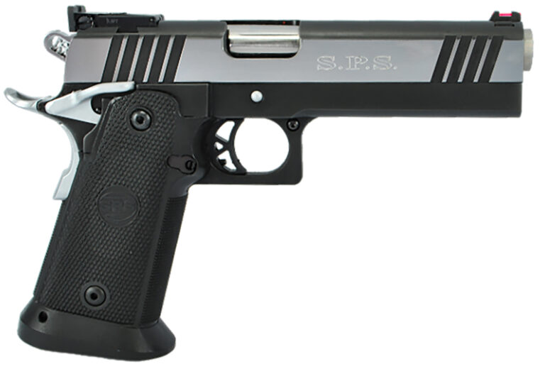 TriStar 85674 SPS Pantera 1911 9mm Luger 18+1, 5" Stainless Steel Barrel, Black Chrome Serrated Steel Slide, Black Steel Frame w/Beavertail, Black Polymer Grip