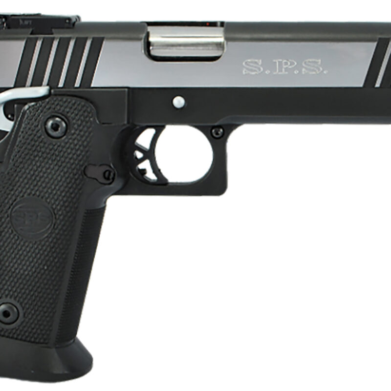 TriStar 85674 SPS Pantera 1911 9mm Luger 18+1, 5" Stainless Steel Barrel, Black Chrome Serrated Steel Slide, Black Steel Frame w/Beavertail, Black Polymer Grip