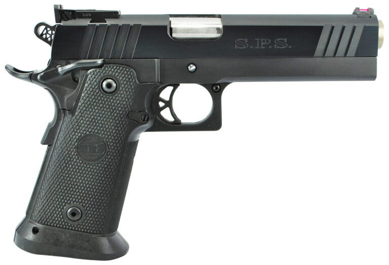 TriStar 85675 SPS Pantera 1911 9mm Luger 18+1, 5" Stainless Steel Barrel, Black Chrome Serrated Steel Slide, Black Steel Frame w/Beavertail, Black Polymer Grip