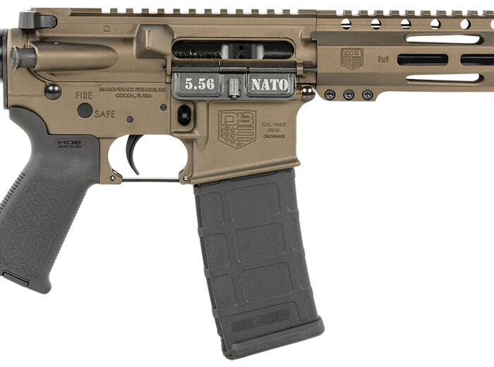 Diamondback DB1915K071 DB15  5.56x45mm NATO 30+1 10" Black Nitride Threaded Barrel, M-LOK Handguard, Midnight Bronze Aluminum Picatinny Rail Receiver, Black Buffer Tube, Black Magpul Grip, Right Hand