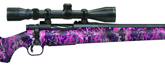 Mossberg 28145 Patriot Super Bantam 308 Win Caliber with 5+1 Capacity, 20" Fluted Barrel, Matte Blued Metal Finish & Muddy Girl Wild Synthetic Stock Right Hand (Youth) Includes 3-9x40mm Scope