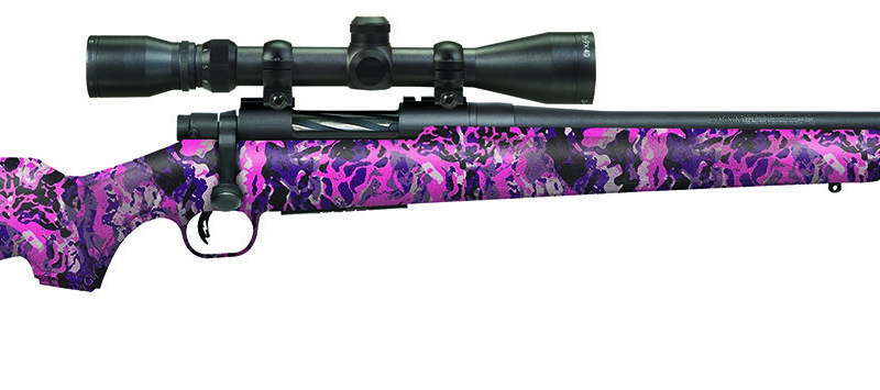 Mossberg 28145 Patriot Super Bantam 308 Win Caliber with 5+1 Capacity, 20" Fluted Barrel, Matte Blued Metal Finish & Muddy Girl Wild Synthetic Stock Right Hand (Youth) Includes 3-9x40mm Scope