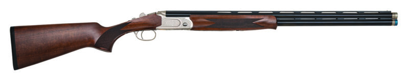 Mossberg 75480 Gold Reserve  Full Size 410 Bore Break Open 3" 2rd 26" Blue Polished Vent Rib Barrel, Silver Polished Engraved Stainless Steel Receiver, Black Grade A Walnut Fixed Stock, Right Hand