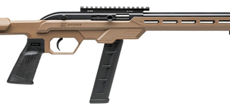 Savage Arms 45125 64 Precision 22 LR Caliber with 20+1 Capacity, 16.50" Threaded Barrel, Matte Black Metal Finish & Chassis Flat Dark Earth Synthetic Stock Right Hand (Full Size)