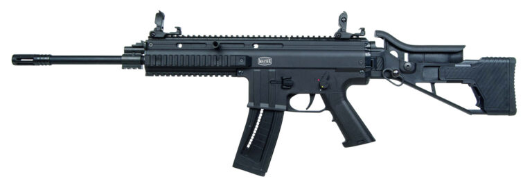 Mauser Rimfire 4150013 M-15  22 LR 22+1 16.50" Barrel w/Flash Hider, Steel Receiver, Black Metal Finish, Flip Up Front & Rear Sights, Side Folding Stock w/Adjustable Cheekrest, Manual Thumb Safety