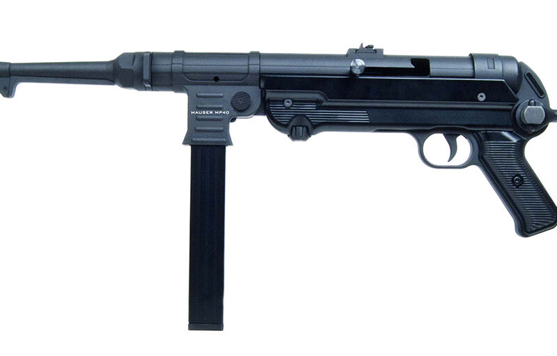 Mauser Rimfire 4400009CA MP-40 Carbine 22 LR 10+1 16.30" Barrel w/Faux Suppressor, Steel Receiver, Black Metal Finish, Adjustable Rear Sight, Underfolding Black Stock