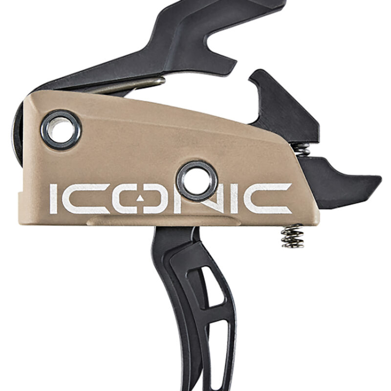 Rise Armament T22FDE Iconic  Two-Stage Curved Trigger with 2 lbs Draw Weight & Flat Dark Earth Finish for AR-15, AR-10