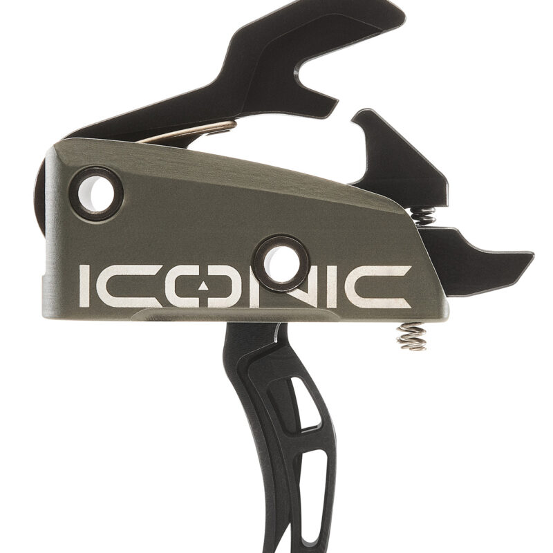 Rise Armament T22GRN Iconic  Two-Stage Curved Trigger with 2 lbs Draw Weight & Green Finish for AR-15, AR-10