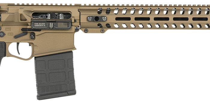Patriot Ordnance Factory 01807 Revolution Gen4 Direct Impingement 308 Win 20+1 18.50" Match Grade Barrel, Burnt Bronze Receiver, Adjustable Black Stock & Black MFT Grip Ambidextrous