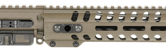 Patriot Ordnance Factory  Minuteman Complete Upper 5.56x45mm NATO 10.50" Black Nitride Barrel Aluminum Patriot Brown Receiver 9" M-LOK Handguard Lo Pro DI Gas Block (Mid Length)