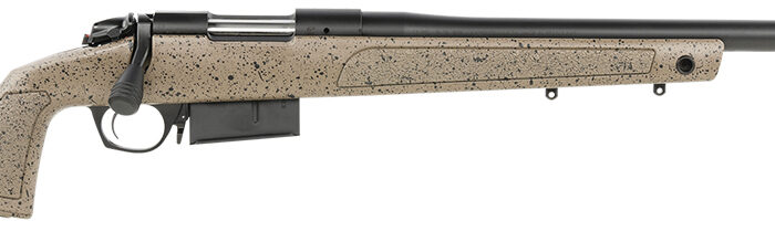 Bergara Rifles B14S359C B-14 HMR 6.5 PRC 3+1 24" Graphite Black Cerakote Barrel, Black Speckled Brown Molded w/Mini-Chassis, Adjustable LOP & Cheek Piece Stock