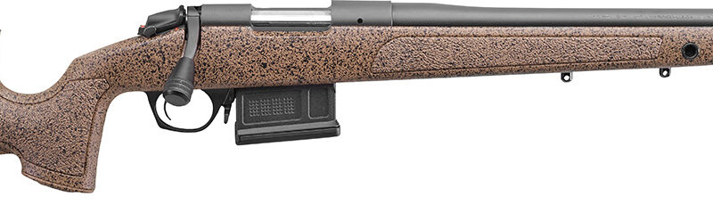 Bergara Rifles B14S354C B-14 HMR 22-250 Rem 5+1 24" Graphite Black Cerakote Barrel, Black Speckled Brown Molded w/Mini-Chassis, Adjustable LOP & Cheek Piece Stock, Right Hand