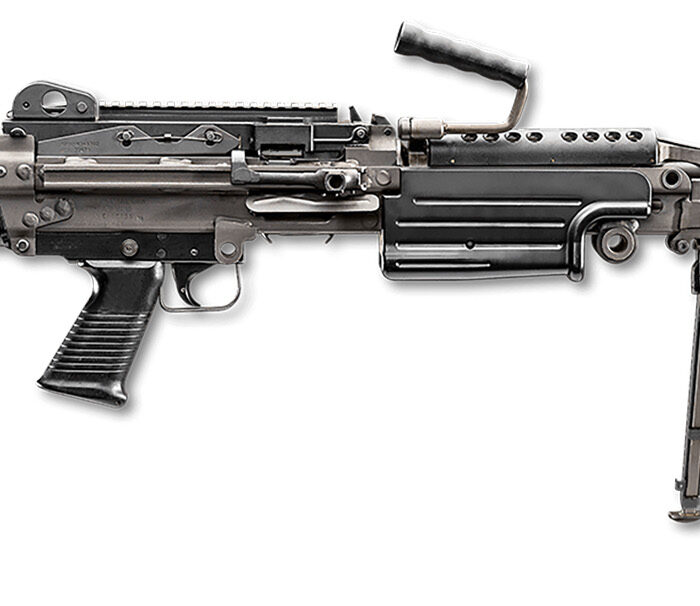 FN 46100169 M249S  5.56x45mm NATO 18.50" Barrel 30+1 Mag Or 200rd Belt Capacity, Black  Fixed Hydraulic Buffer Stock, Non-Slip Buttplate, Optics Ready