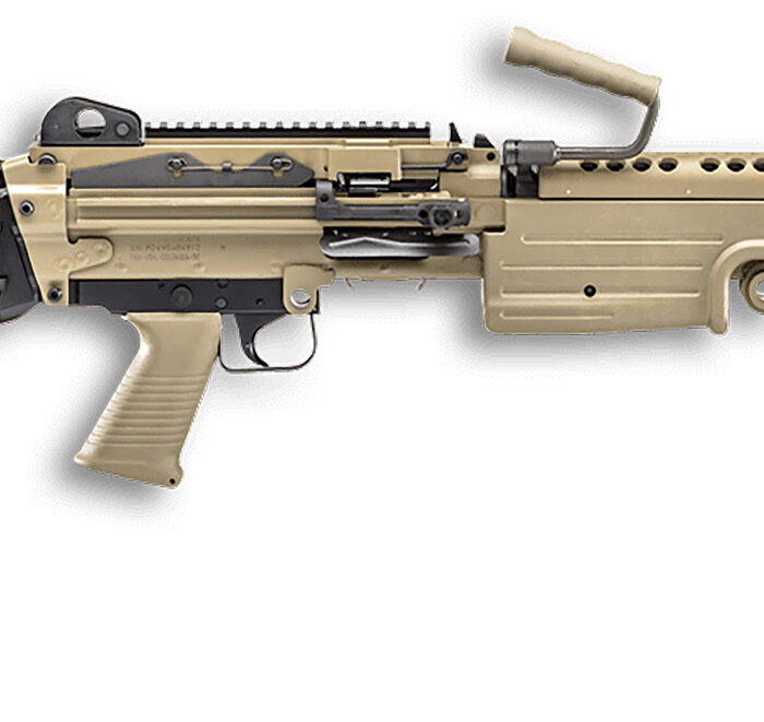 FN 46100172 M249S Para 5.56x45mm NATO 16.10" Barrel 30+1 Mag Or 200rd Belt Capacity,  Flat Dark Earth Rotating & Telescoping Stock, Hydraulic Recoil Buffer, Non-Slip Buttplate, Optics Ready