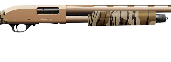 Charles Daly 930315 301  12 Gauge with 24" Barrel, 3" Chamber, 4+1 Capacity, Flat Dark Earth Metal Finish & Mossy Oak Bottomland Synthetic Stock Right Hand (Full Size)