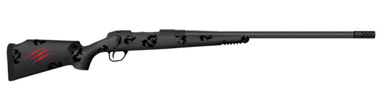Fierce Firearms FCTRG65CM20BBO CT Rage  6.5 Creedmoor Caliber with 4+1 Capacity, 20" Carbon Fiber Barrel, Black Cerakote Metal Finish & Blackout Camo Fixed Fierce Tech C3 Stock, Right Hand (Full Size)