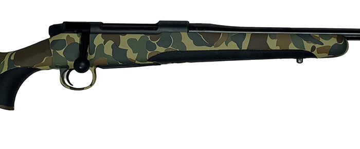 Mauser M18OS7MT M18  7mm Rem Mag 4+1 24.40" Black Steel Threaded Barrel, Black Steel Receiver, Old School Camo Fixed w/Storage Compartment Stock, Right Hand