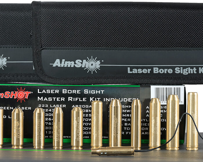 AimShot  Master Kit  Multi-Caliber Bore Sight with Green 532nM Laser & Uses 2 AAA Batteries for Rifles (Batteries Not Included)