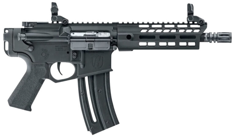 Hammerli Arms 5760507 Tac R1 C 22 LR 20+1 9" Threaded, Black, No Brace, Aluminum Upper & Lower Receivers, Textured Grip, Flip Up Front/Rear Sights