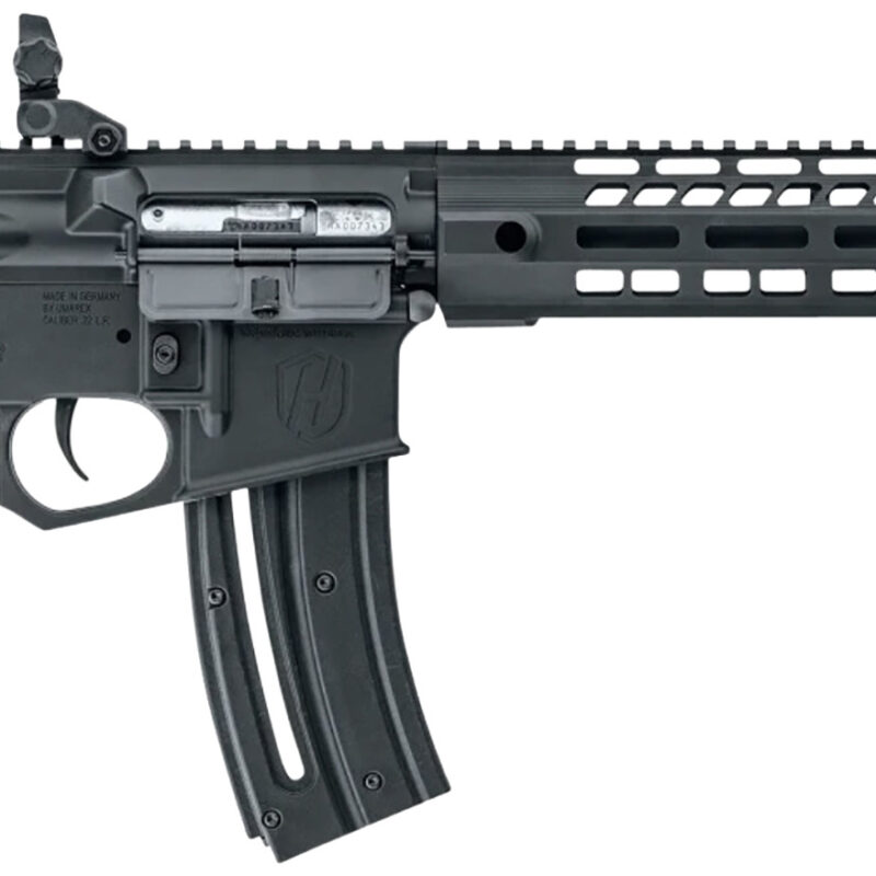 Hammerli Arms 5760507 Tac R1 C 22 LR 20+1 9" Threaded, Black, No Brace, Aluminum Upper & Lower Receivers, Textured Grip, Flip Up Front/Rear Sights