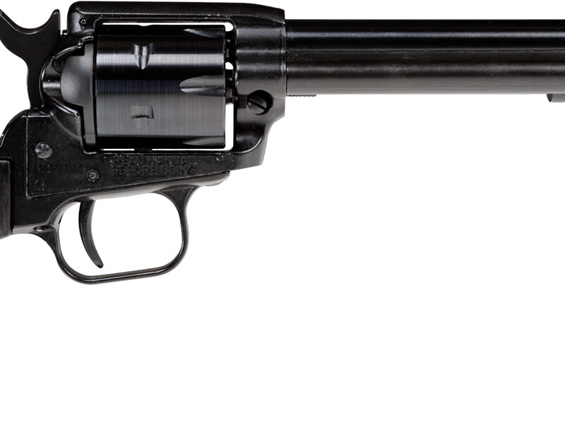 Heritage Mfg RR22B4BBK Rough Rider  22 LR 6 Shot 4.75" Black Oxide Barrel, Cylinder & Frame, Black Laminate Wood Grips