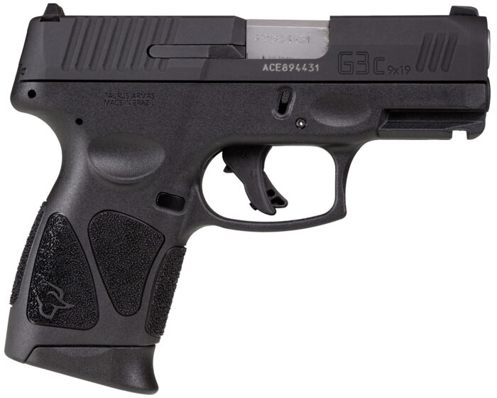 Taurus 1G3CSR9031 G3C  Compact Frame 9mm Luger 12+1 3.26" Matte Stainless Steel Barrel, Matte Black Tenifer Serrated Steel Slide, Black Polymer Frame w/Picatinny Rail, Black Polymer Grip, Right Hand
