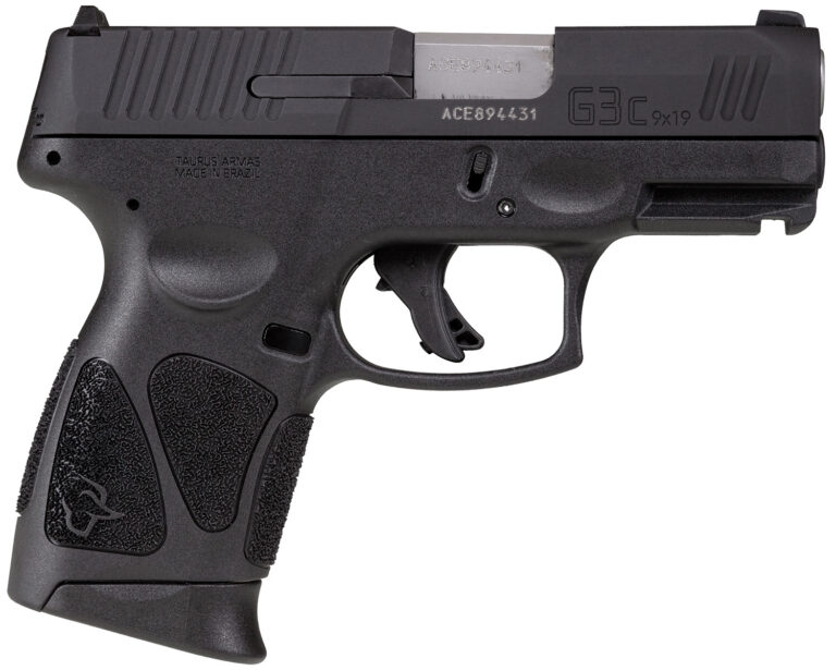Taurus 1G3CSR9031 G3C  Compact Frame 9mm Luger 12+1 3.26" Matte Stainless Steel Barrel, Matte Black Tenifer Serrated Steel Slide, Black Polymer Frame w/Picatinny Rail, Black Polymer Grip, Right Hand