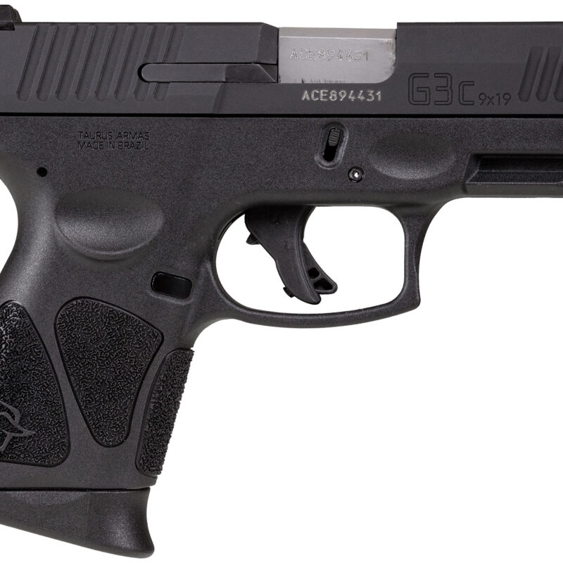 Taurus 1G3CSR9031 G3C  Compact Frame 9mm Luger 12+1 3.26" Matte Stainless Steel Barrel, Matte Black Tenifer Serrated Steel Slide, Black Polymer Frame w/Picatinny Rail, Black Polymer Grip, Right Hand