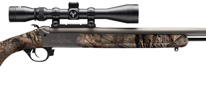 Traditions CR5841104416 NitroFire w/Scope 50 Cal 209 Primer 26" Gray Cerakote Fluted & Tapered Barrel, Drilled & Tapped Receiver, Mossy Oak Break-Up Country Fixed Synthetic Stock, 3-9x40mm Duplex