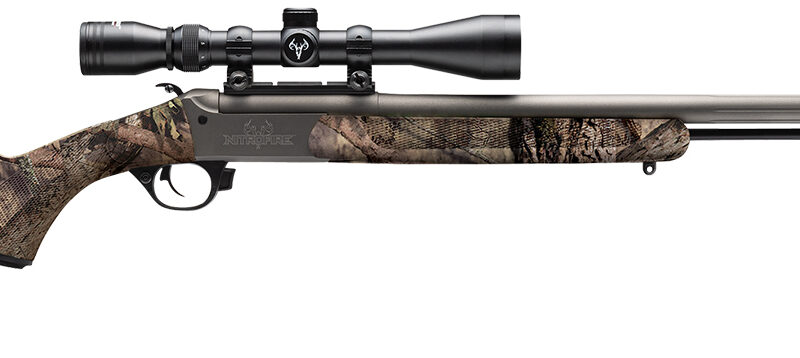 Traditions CR5841104416 NitroFire w/Scope 50 Cal 209 Primer 26" Gray Cerakote Fluted & Tapered Barrel, Drilled & Tapped Receiver, Mossy Oak Break-Up Country Fixed Synthetic Stock, 3-9x40mm Duplex