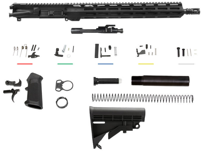 Aim Sports AR5CUB5 Complete Build Kit  5.56x45mm NATO 16" Aluminum Black Hard Coat Anodized Receiver for AR-15