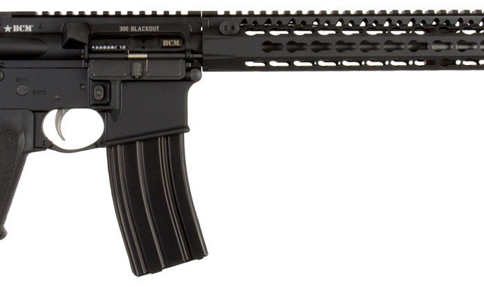 BCM 653790 RECCE-16 KMR-A 300 Blackout 16" 30+1 Black Hard Coat Anodized, Manganese Phosphate, 6 Position Stock,  Bravo Mod 3 Grip