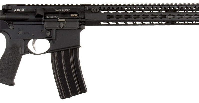 BCM 653790 RECCE-16 KMR-A 300 Blackout 16" 30+1 Black Hard Coat Anodized, Manganese Phosphate, 6 Position Stock,  Bravo Mod 3 Grip