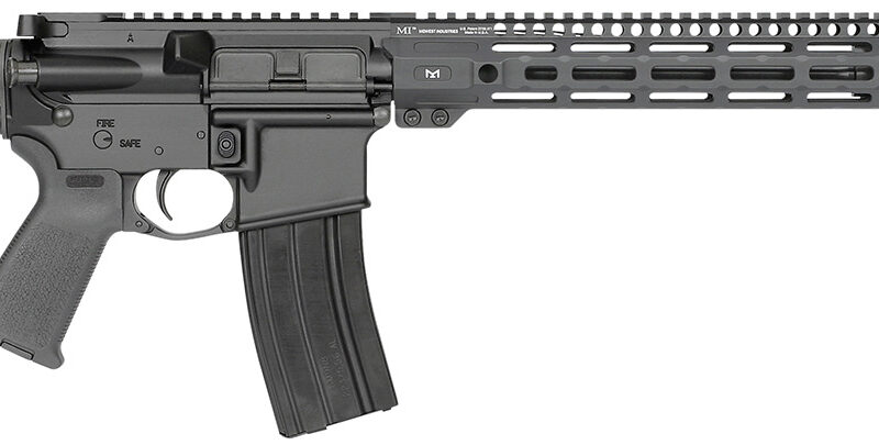 Midwest Industries MIFN16CRM15 Lightweight  223 Wylde 16" 30+1 Black Hard Coat Anodized Rec with 16" M-Lok Black 6 Position Magpul CTR Stock Black Magpul MOE Grip Right Hand