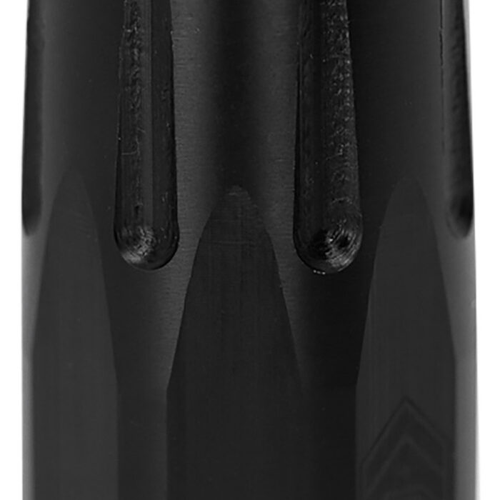 Angstadt Arms AA093LBC01 Blastwave Blast Shield Black Hardcoat Anodized Steel with 2.50" OAL for 9mm Luger 3-Lug Attachments