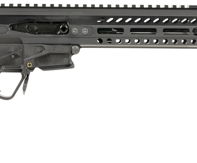 Patriot Ordnance Factory 01837 Rebel  22 LR 8" Barrel w/Faux Suppressor, Black Anodized Upper Receiver/Polymer Lower, 7" M-LOK Free-Float Handguard, QD Endcap, MFT Grips, Accepts 10/22 Magazines