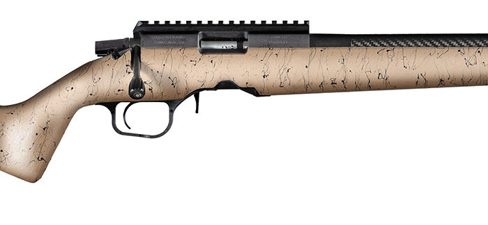 Christensen Arms 8011201500 Ranger  Full Size 17 HMR 9+1, 18" Black Carbon Fiber Barrel, Black Anodized Aluminum Receiver, Tan w/Black Webbing Fixed w/Aluminum Pillars Stock