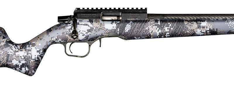 Christensen Arms 8011201600 Ranger  Full Size 22 WMR 9+1 18" Black Carbon Fiber Steel Barrel, Black Anodized Aluminum Receiver, Sitka Elevate II Camo Carbon Fiber Aluminum Bedding Stock