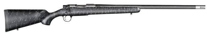 Christensen Arms 8010600500 Ridgeline  6.5 PRC 3+1 24" Carbon Fiber/Threaded Barrel, Tungsten Gray Cerakote, Black with Gray Webbing Stock