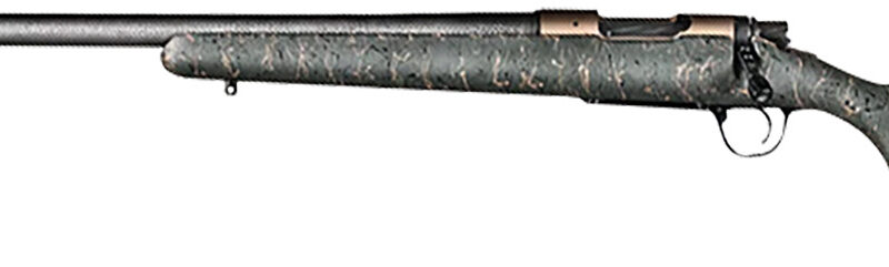 Christensen Arms 8010603800 Ridgeline  7mm-08 Rem 4+1 24" Carbon Fiber/Threaded Barrel, Burnt Bronze Cerakote, Green with Black/Tan Webbing Stock, Left Hand