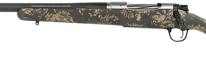 Christensen Arms 8010617500 Ridgeline FFT 7mm-08 Rem 4+1 20" Carbon Fiber Threaded Barrel, Stainless Steel, Green with Black/Tan Accents, Stock, Left Hand
