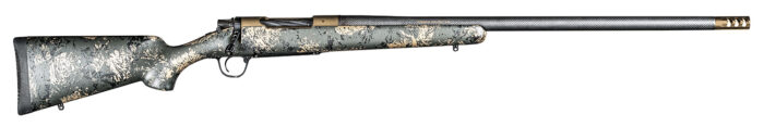 Christensen Arms 8010618900 Ridgeline FFT 6.5 Creedmoor 4+1 20" Carbon Fiber/Threaded Barrel, Burnt Bronze Cerakote, Green with Black/Tan Accents Stock