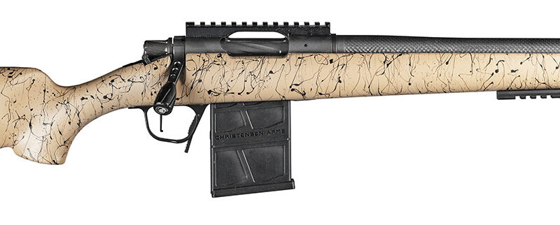 Christensen Arms 8010612000 Ridgeline Scout Full Size 308 Win 4+1, 16" Black Nitride Steel Threaded Barrel, Black Nitride Aluminum Receiver, Tan w/Black Webbing Fixed Sporter Stock