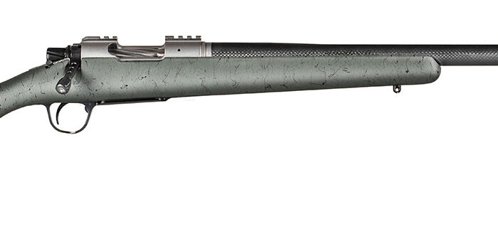 Christensen Arms 8010800102 Summit TI  Full Size 6.5 PRC 3+1, 24" Natural Titanium Steel Threaded Barrel, Natural Titanium Aluminum Receiver, Green w/Black Webbing Fixed Sporter Stock