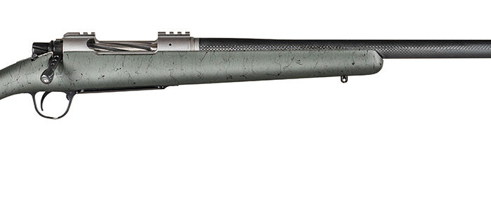 Christensen Arms 8010800202 Summit TI  Full Size 300 PRC 3+1, 26" Natural Titanium Steel Threaded Barrel, Natural Titanium Aluminum Receiver, Green w/Black Webbing Fixed Sporter Stock