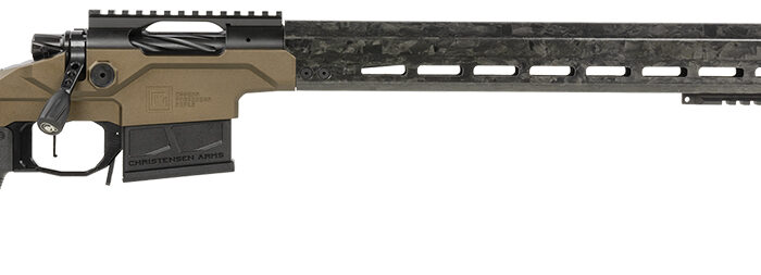 Christensen Arms 8010301201 Modern Precision  338 Lapua Mag 27" Threaded Carbon Fiber Barrel 5+1, Black Nitride Finish, Desert Brown Anodized Folding Stock, Polymer Grip