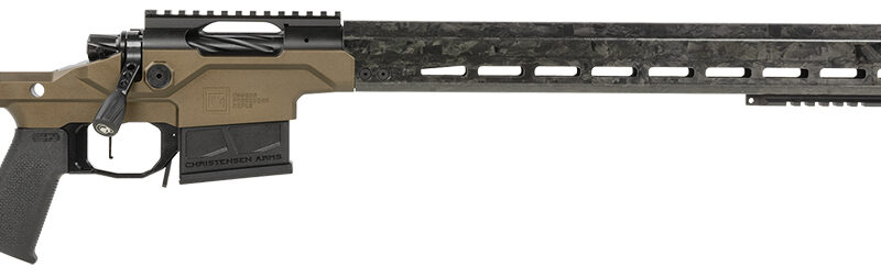 Christensen Arms 8010301201 Modern Precision  338 Lapua Mag 27" Threaded Carbon Fiber Barrel 5+1, Black Nitride Finish, Desert Brown Anodized Folding Stock, Polymer Grip