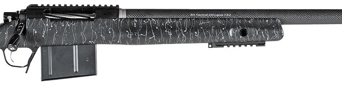 Christensen Arms 8010400100 BA Tactical Long Range 6.5 PRC 4+1 26" Carbon Fiber Barrel, Black Nitride Finish, Black with Gray Webbing Stock