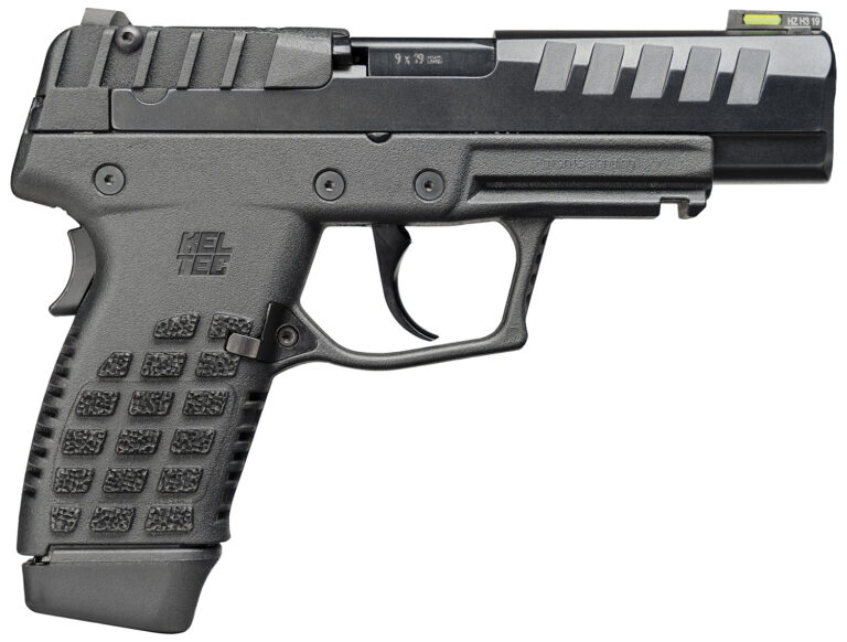 Kel-Tec P15BLK P15  Compact Frame 9mm Luger 15+1 4" Black Steel Barrel, Black Nitride Serrated Steel Slide, Black Polymer Frame w/Picatinny Rail, Black Stippled Grip, Ambidextrous